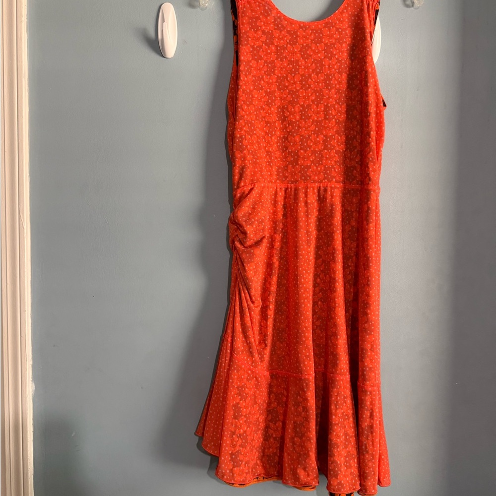 CAbi Orange and Black Floral Midi Dress - Picture 12 of 16